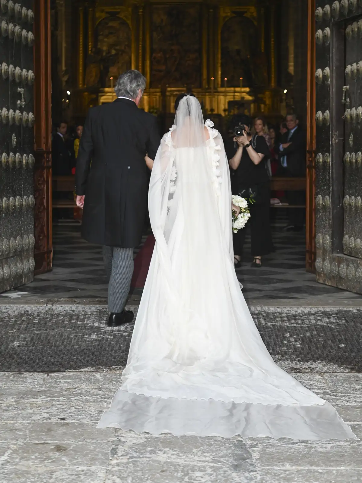 Leticia Fernández de Villavicencio vestida de novia