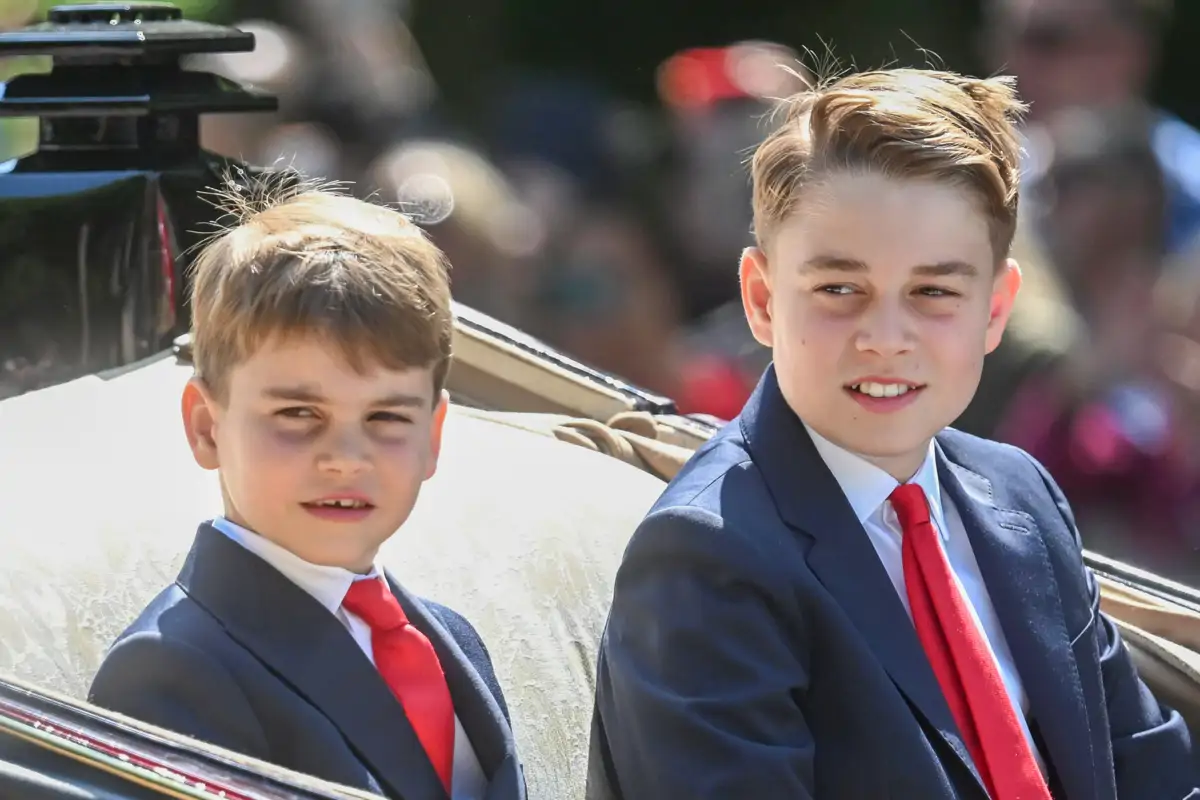 los príncipes George y Louis