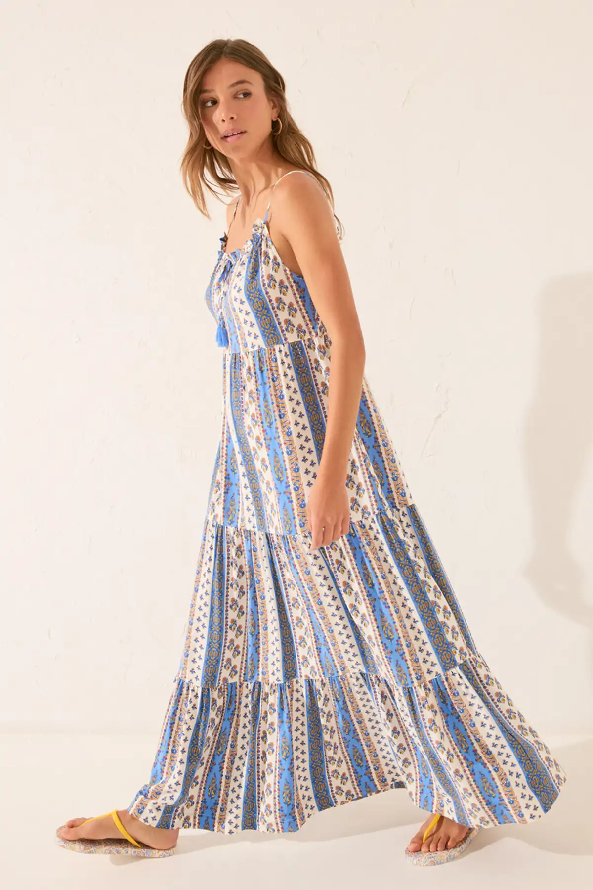 Vestido boho Women Secret Cenefa Multicolor Viscosa