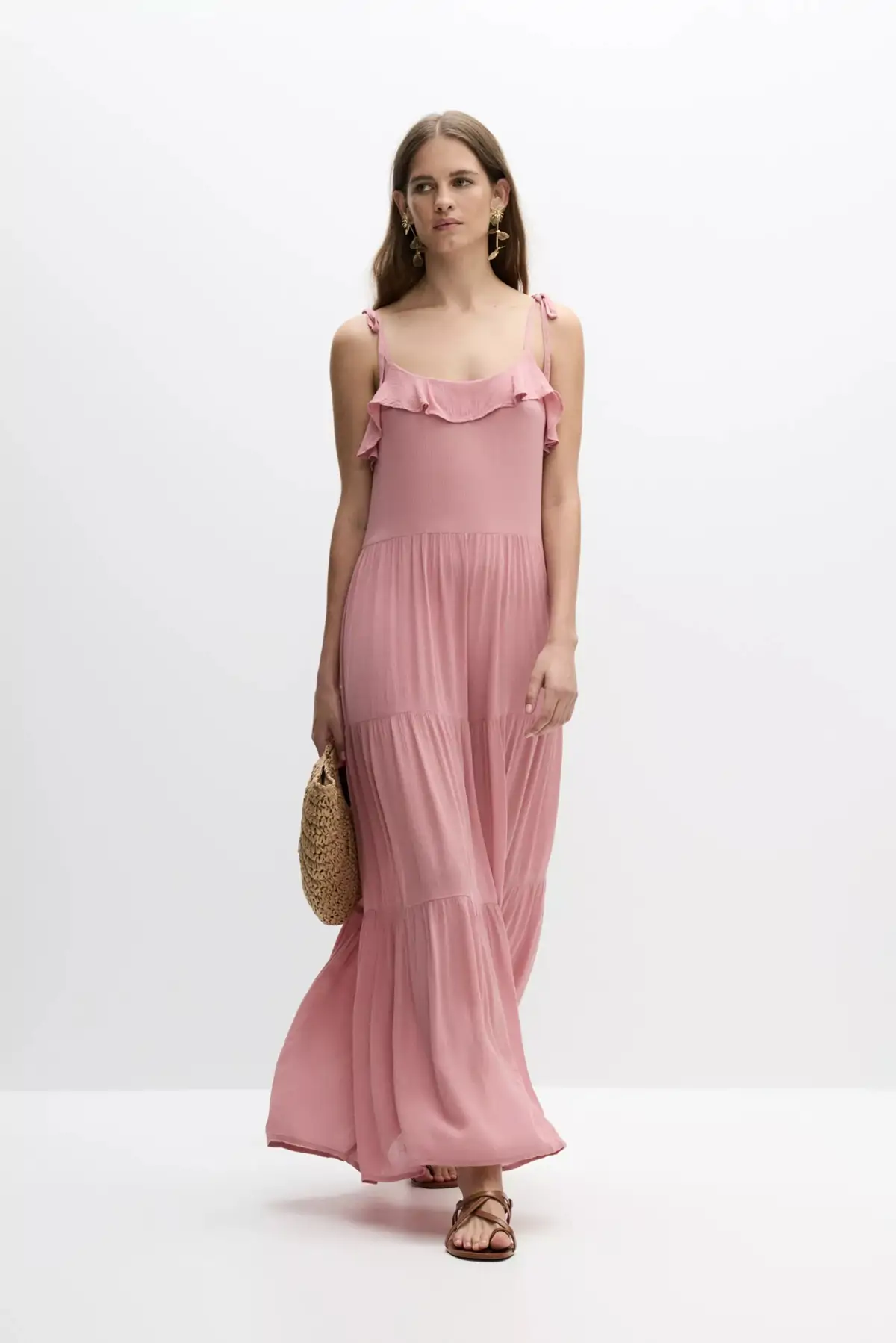Vestido rosa.