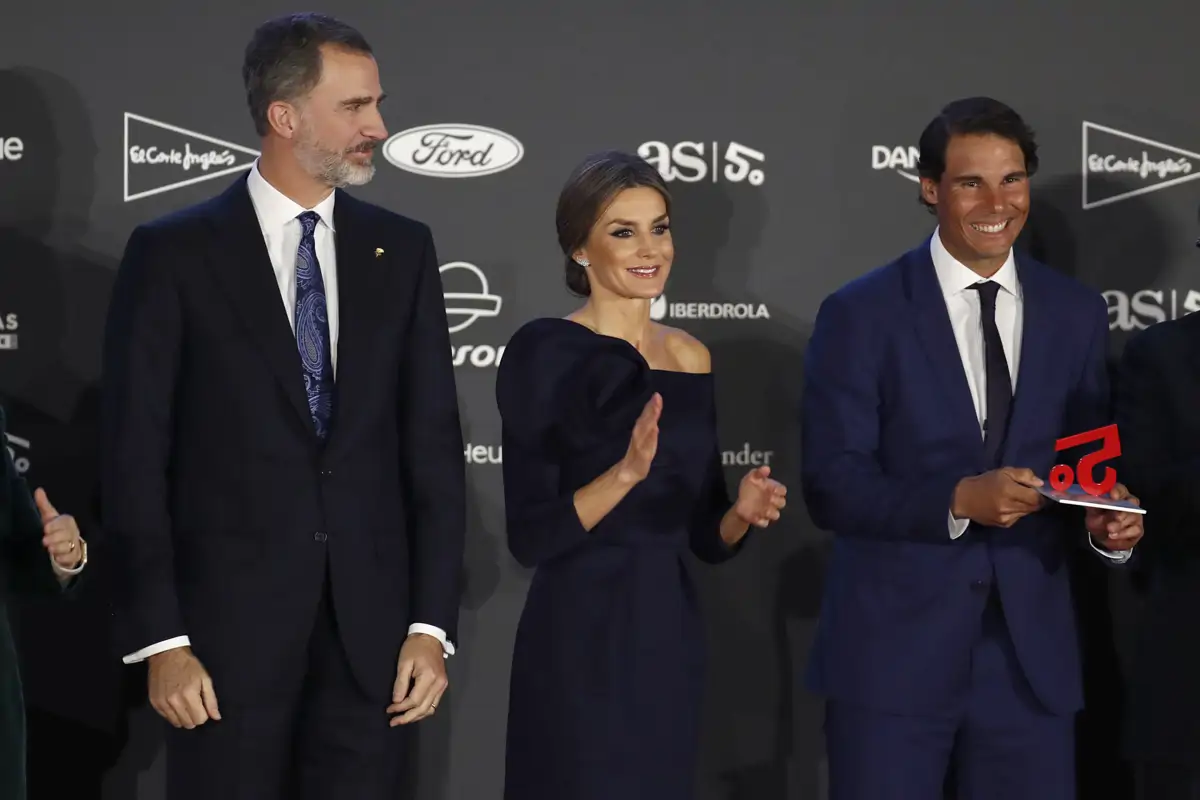 Felipe, Letizia y Rafa Nadal
