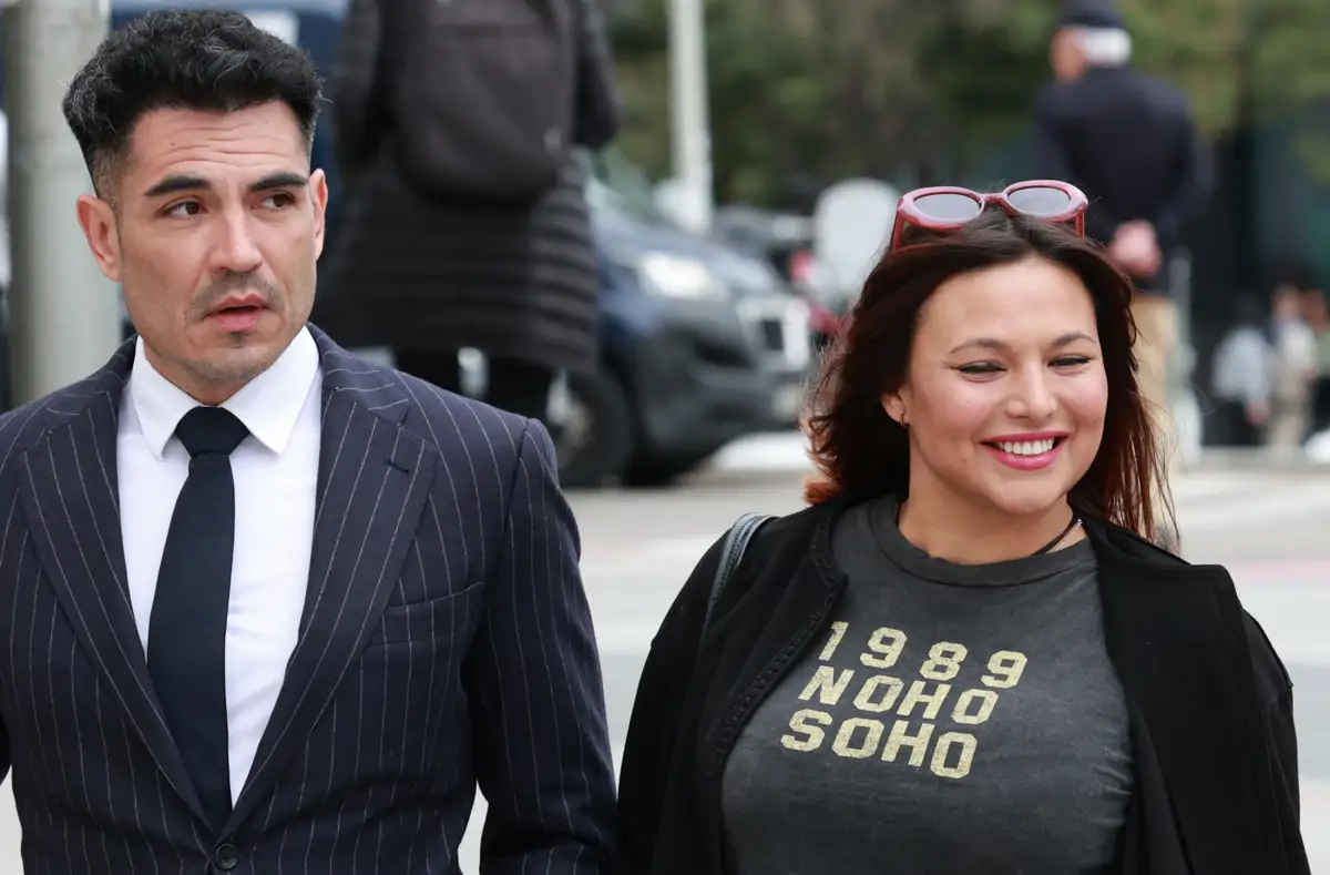 Elisa Mouliaá y su abogado Alfredo Arrién