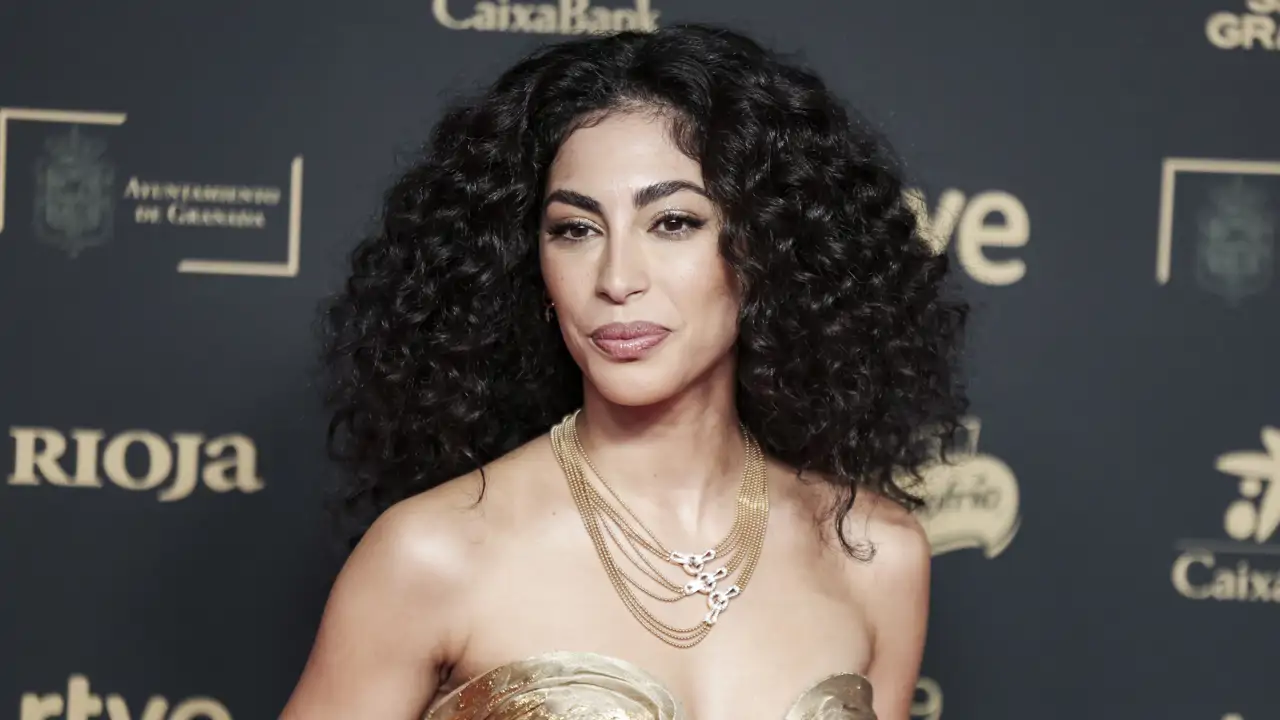 media melena pelo rizado