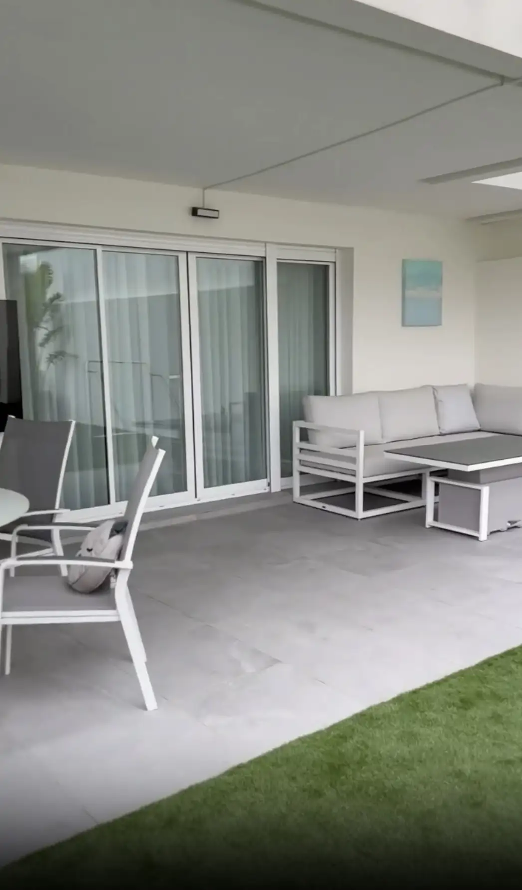 Antes: Una terraza completamente abierta