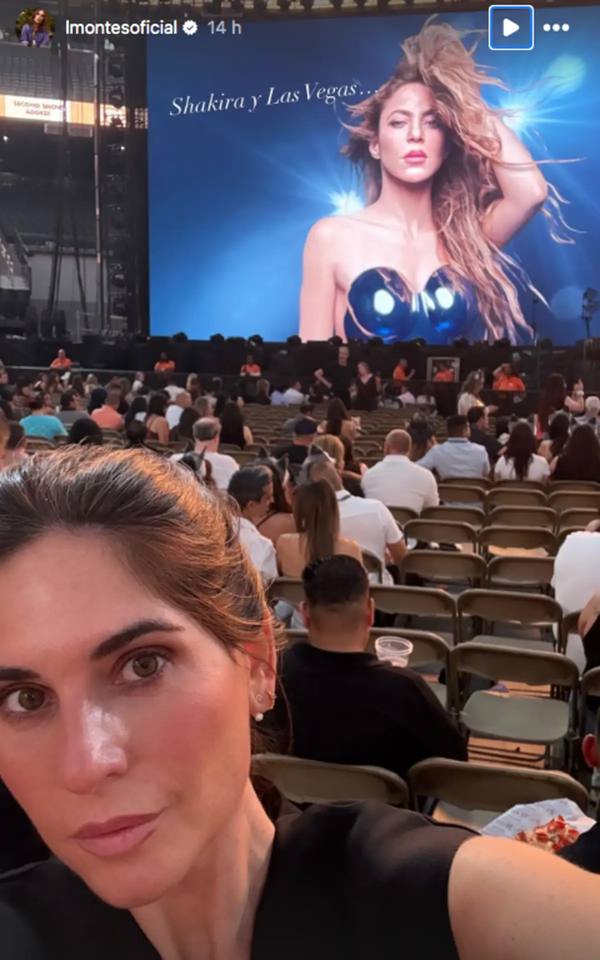 Lourdes Montes en el concierto de Shakira