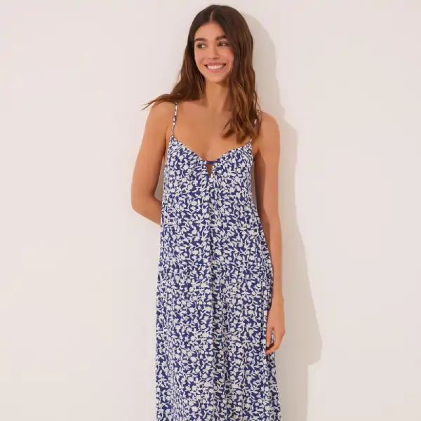 Vestido tirantes estampado flores