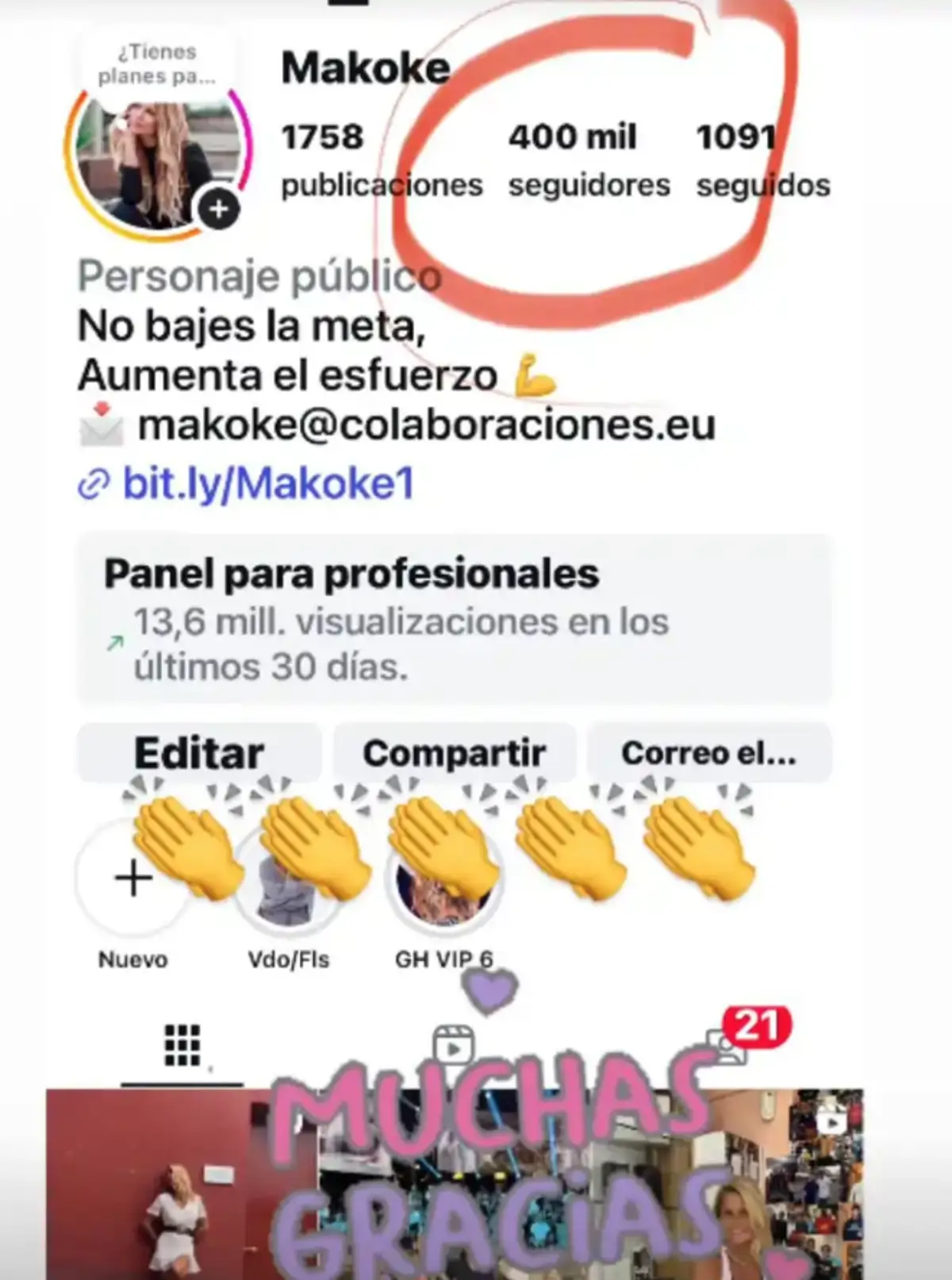 Instagram de Makoke