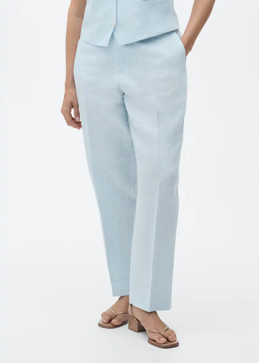 Pantalón traje lino
