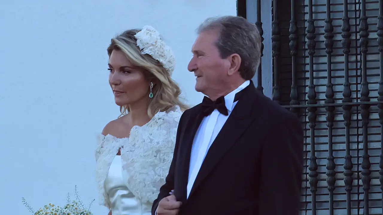 Cristina Serrano con su padre