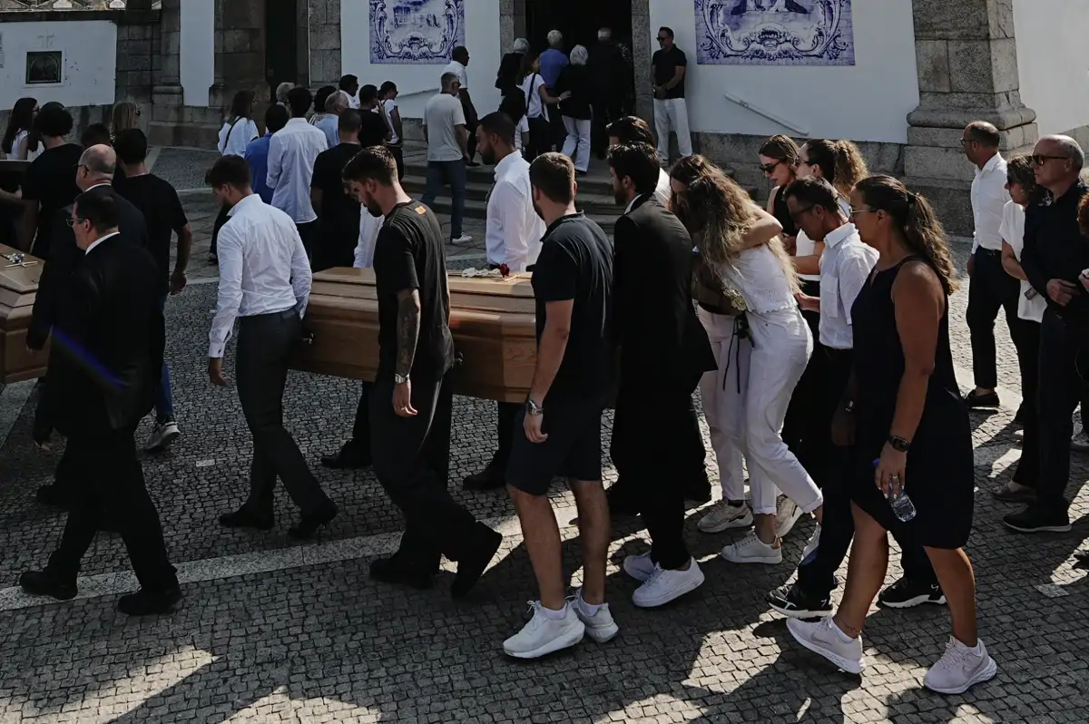 Funeral del futbolista Diogo Jota y André Silva