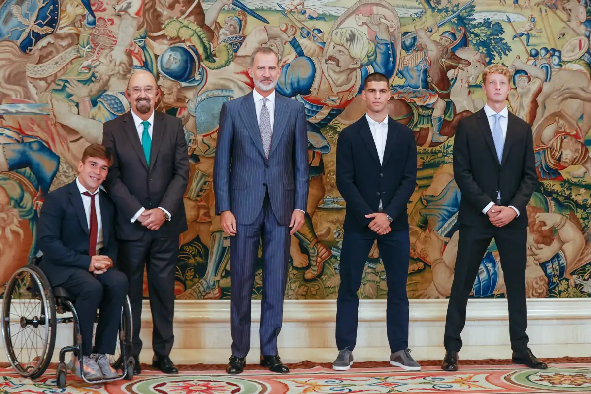 Felipe VI y Carlos Alcaraz