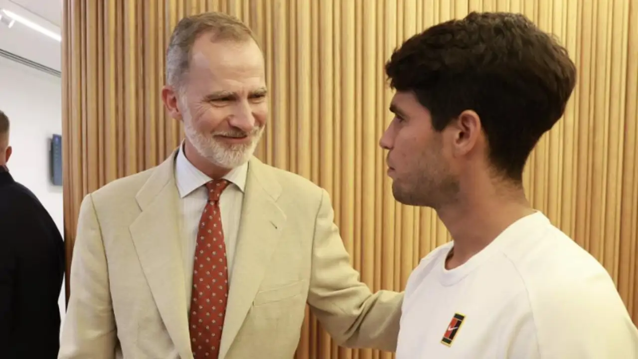 Rey Felipe VI y Carlos Alcaraz