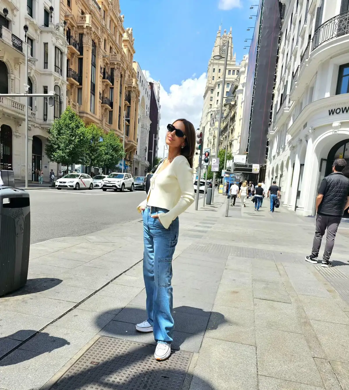 Paula Echevarría con chaqueta de punto